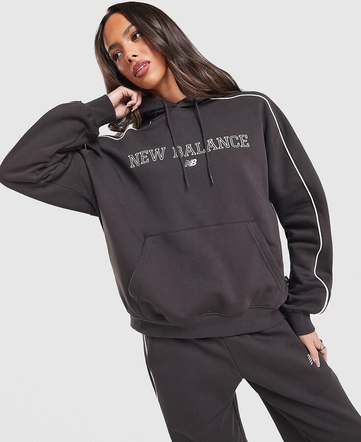New Balance Outline Hoodie Zwart- Dames Zwart