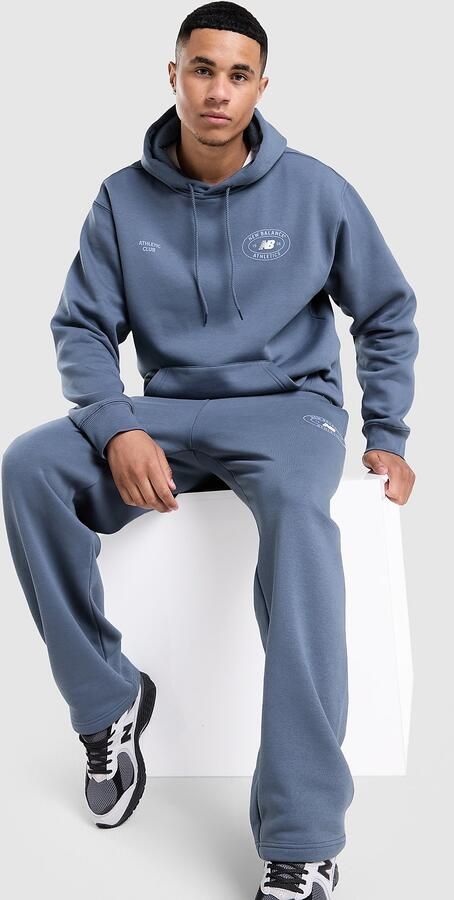 New Balance Oval Hoodie Blauw- Heren Blauw