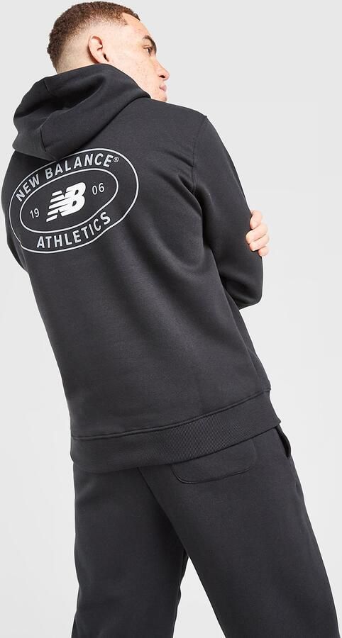New Balance Oval Hoodie Zwart- Heren Zwart