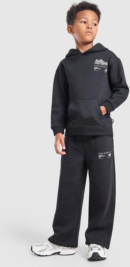 New Balance Overhead 9060 Tracksuit Children Zwart Kind Zwart