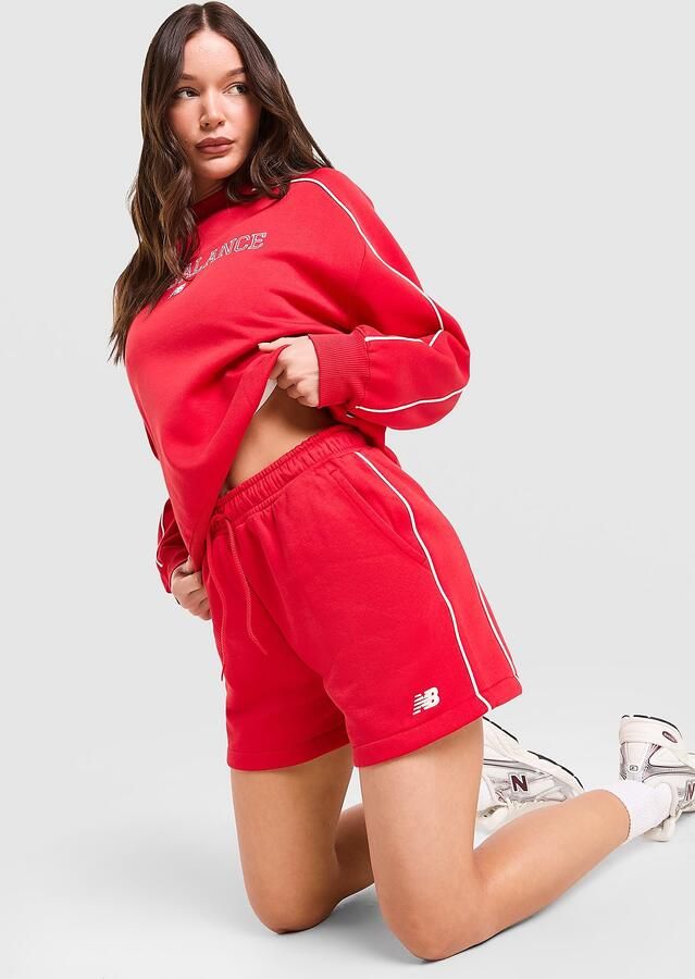 New Balance Pipe Shorts Rood- Dames Rood