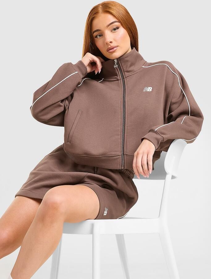 New Balance Pipe Track Top Bruin- Dames Bruin