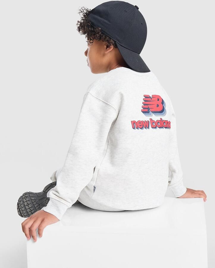 New Balance Stack Bubble Crew Tracksuit Children Grijs Kind Grijs