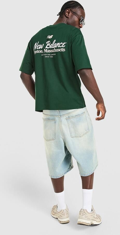 New Balance Stack T-Shirt Groen- Heren Groen