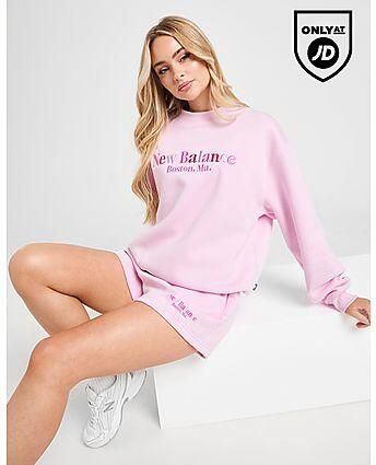New Balance Tones Crew Sweatshirt Pink- Dames Pink