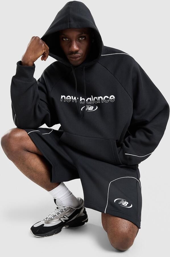 New Balance Trackside Hoodie Zwart- Heren Zwart