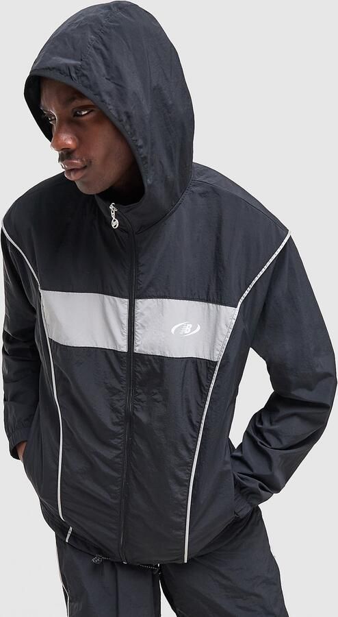 New Balance Trackside Woven Jacket Zwart- Heren Zwart