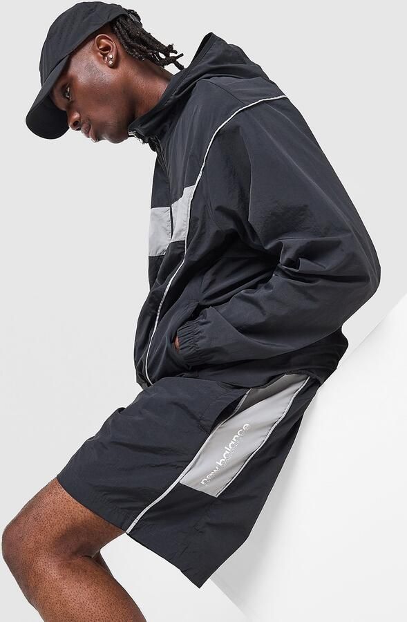 New Balance Trackside Woven Shorts Zwart- Heren Zwart