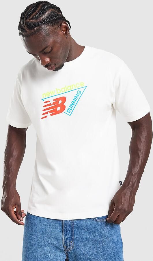 New Balance Triangle Logo T-Shirt Wit- Heren Wit