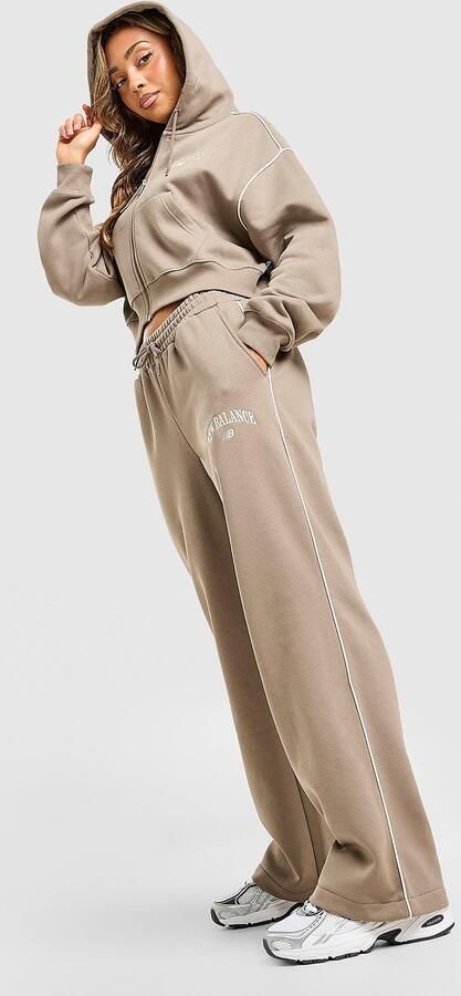 New Balance Varsity Wide Leg Joggers Bruin- Dames Bruin