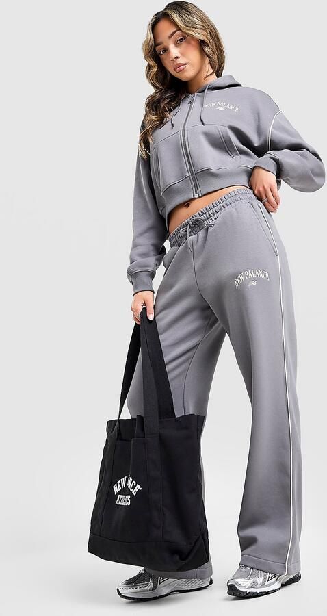 New Balance Varsity Wide Leg Joggers Grijs- Dames Grijs