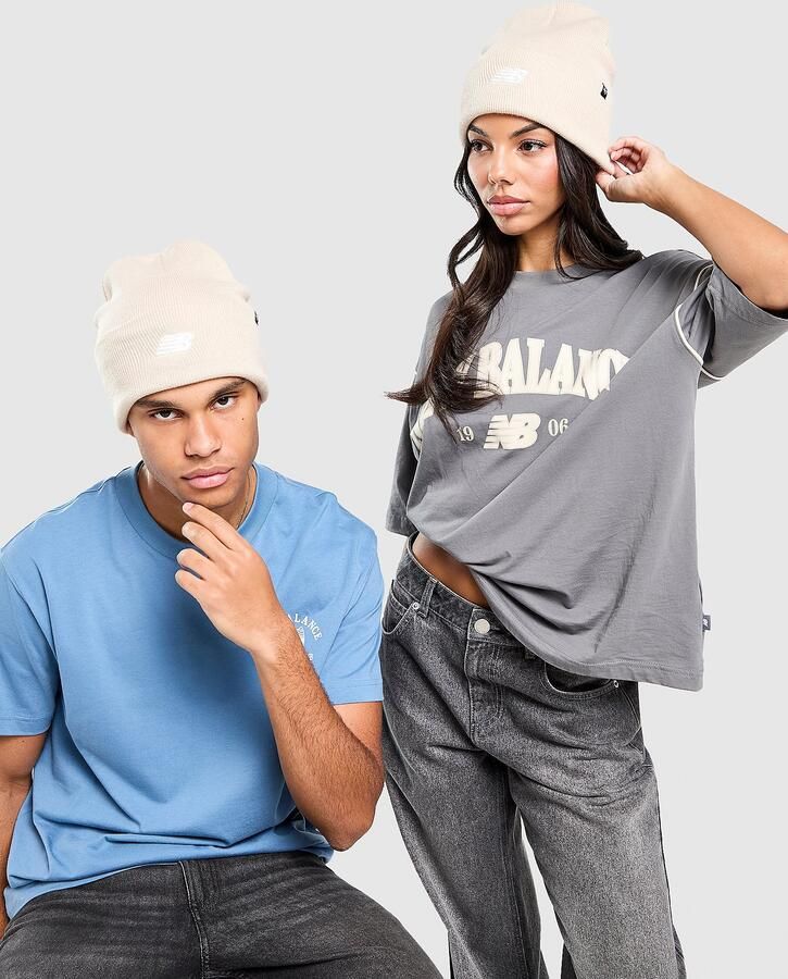 New Balance x 47 Brand Logo Beanie Hat Bruin- Dames Bruin