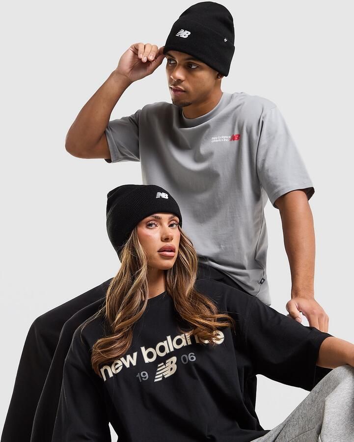 New Balance x 47 Brand Logo Beanie Hat Zwart- Dames Zwart