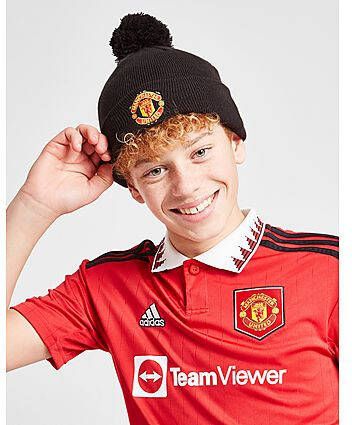 New era chester United FC Pom Beanie Hat Kids' Black