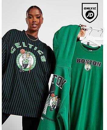 New era NBA Boston Celtics Pinstripe T-Shirt Black- Dames