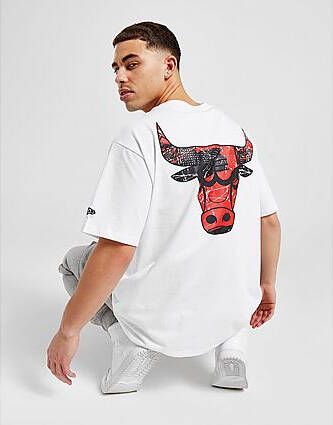 New era NBA Chicago Bulls Logo Oversized T-Shirt White- Heren