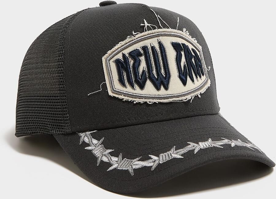 New era Distressed Patch 9FORTY E-Frame Trucker Cap Grijs- Dames Grijs