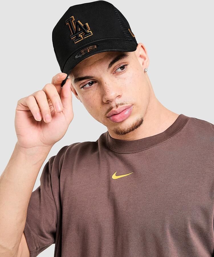 New era MLB LA Dodgers 9FORTY E-Frame Trucker Cap Zwart- Dames Zwart