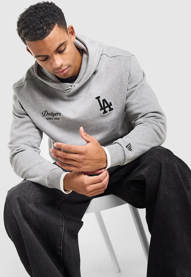 New era MLB LA Dodgers Hoodie Grijs- Heren Grijs