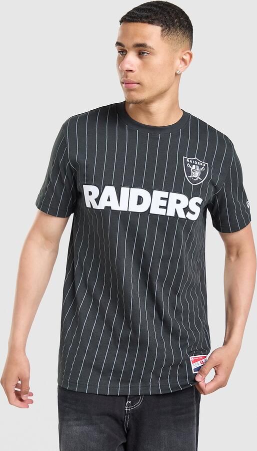New era MLB LA Raiders Pinstripe T-Shirt Zwart- Heren Zwart