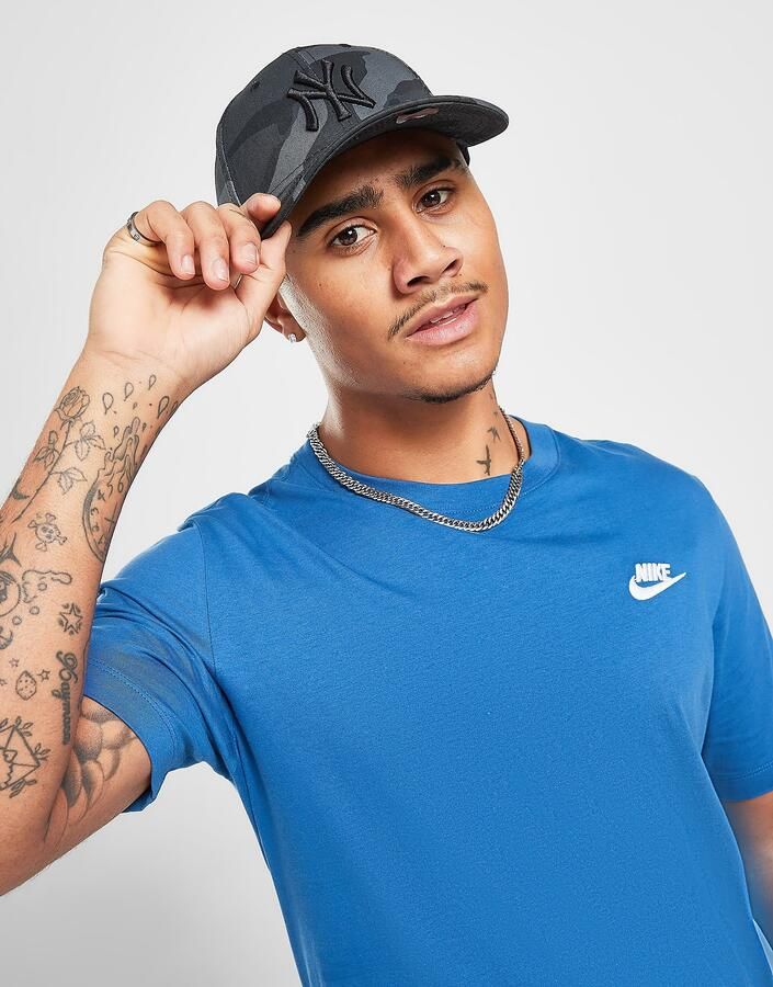 New era Camouflage Yankees Logo Pet Gebogen Klep Black