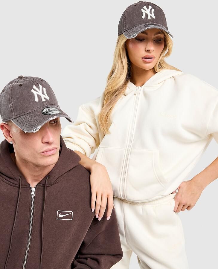 New era MLB New York Yankees Washed 9TWENTY Cap Grijs- Dames Grijs