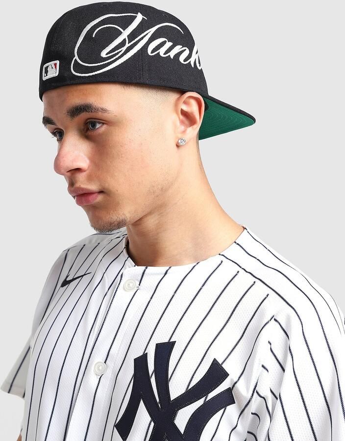 New era New York Yankees Side Script 59FIFTY Cap Blauw- Dames Blauw