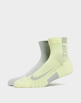 Nike 2-Pack Running Ankle Socks Grey- Dames