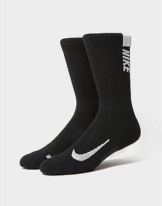 Nike 2-Pack Running Crew Socks Black White- Heren