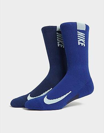 Nike 2 Pack Running Crew Socks Navy- Dames