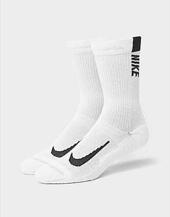Nike 2-Pack Running Crew Socks White Black- Heren