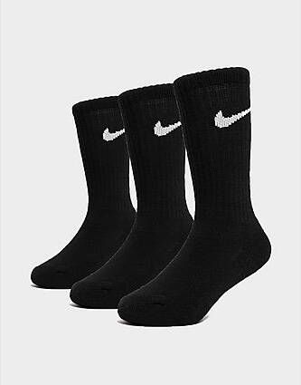 Nike 3 Pack Crew Socks Junior Black