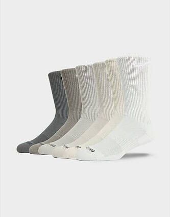 Nike 6 Pack Cushion Crew Socks Heren Grey- Dames