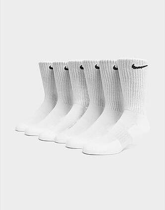 Nike 6 Pack Cushion Crew Socks Heren White- Dames