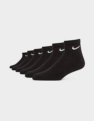 Nike 6-Pack Everyday Cushioned Ankle Socks Black- Heren