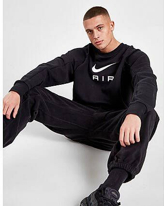 Nike Sportswear Air Herentop van sweatstof met ronde hals Black White- Heren