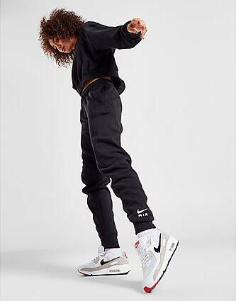 Nike Air Fleece joggingbroek met halfhoge taille voor dames Black Black White- Dames