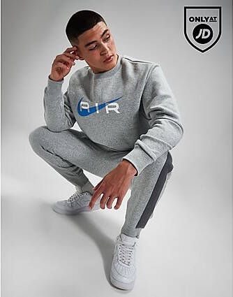 Nike Air sweatshirt van fleece met ronde hals voor heren Dark Grey Heather- Heren