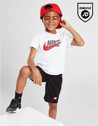 Nike Double Swoosh T-Shirt Shorts Set Children White Kind