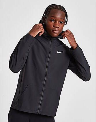 Nike Geweven trainingsjack voor Dri-FIT Black Black Black White
