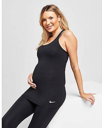 Nike Dri-FIT (M) Tanktop voor dames (zwangerschapskleding) Black Black White- Dames