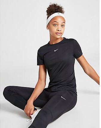 Nike Dri-FIT One Meisjestop met korte mouwen Black White Kind