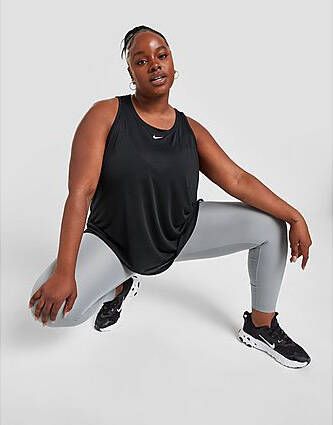 Nike Dri-FIT One Tanktop met standaardpasvorm voor dames (Plus Size) Black White- Dames