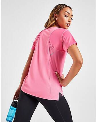 Nike Dri-FIT Race Hardlooptop met korte mouwen voor dames Pinksicle- Dames