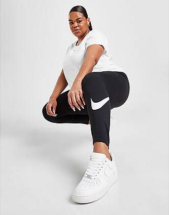 Nike Essential Futura Plus Size Legging Dames Black White- Dames