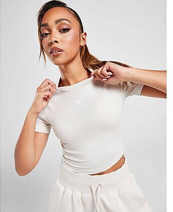 Nike Essential Slim Crop Top White- Dames