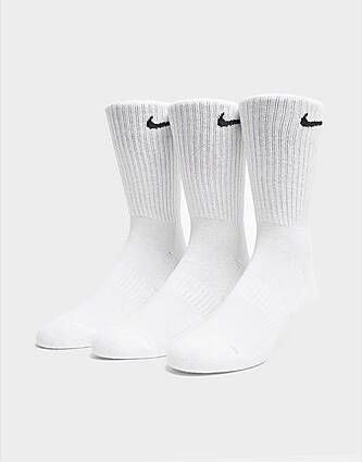 Nike Everyday Cushioned Training Crew Socks (3 Pairs) White- Dames