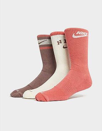 Nike Everyday Plus Cushioned Crew Socks (3-Pack) MULTI COLOUR- Dames