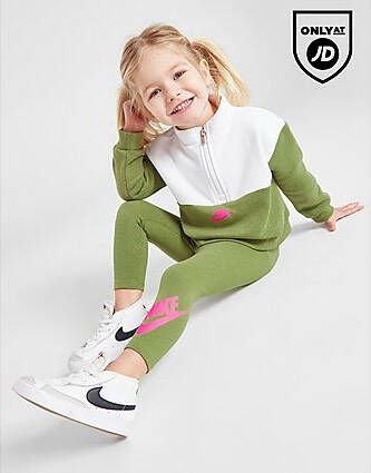 Nike ' Colour Block 1 4 Zip Leggings Set Infant Green Kind