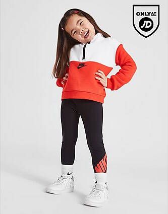 Nike ' Colour Block Zip Top Leggings Set Children Red Kind